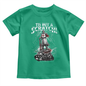 Funny Tis But A Scratch Medieval Warrior Knight Toddler T Shirt Funny Gift Sarcastic Quote TS10 Irish Green Print Your Wear