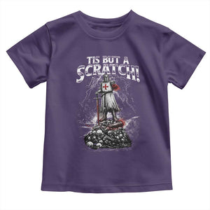 Funny Tis But A Scratch Medieval Warrior Knight Toddler T Shirt Funny Gift Sarcastic Quote TS10 Purple Print Your Wear