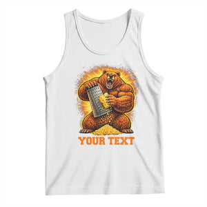 Personalized BF Angry Bear Grating Cheese Tank Top Custom Text Football Fans TS10 White Print Your Wear