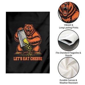 Angry Bear Grating Let's Eat Cheese Garden Flag CFB Game Day Sport Fan TS10 Print Your Wear