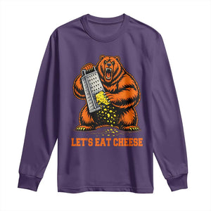 Angry Bear Grating Let's Eat Cheese Long Sleeve Shirt CFB Game Day Sport Fan TS10 Purple Print Your Wear