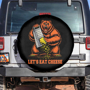 Angry Bear Grating Let's Eat Cheese Spare Tire Cover CFB Game Day Sport Fan TS10 No hole Black Print Your Wear
