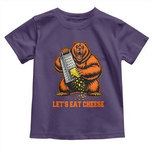 Angry Bear Grating Let's Eat Cheese Toddler T Shirt CFB Game Day Sport Fan TS10 Purple Print Your Wear