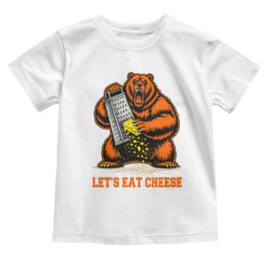 Angry Bear Grating Let's Eat Cheese Toddler T Shirt CFB Game Day Sport Fan TS10 White Print Your Wear