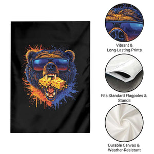 Angry Bear Lets Eat Cheese Garden Flag CFB Game Day Sport Fan TS10 Print Your Wear