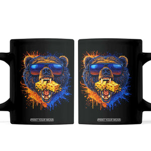 Angry Bear Lets Eat Cheese Coffee Mug CFB Game Day Sport Fan TS10 Black Print Your Wear