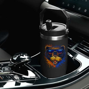 Angry Bear Lets Eat Cheese Flip Straw Tumbler CFB Game Day Sport Fan TS10 Print Your Wear