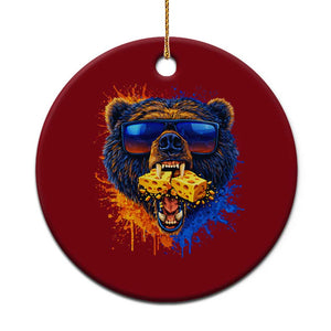 Angry Bear Lets Eat Cheese Ceramic Ornament CFB Game Day Sport Fan TS10 1pc Red Print Your Wear