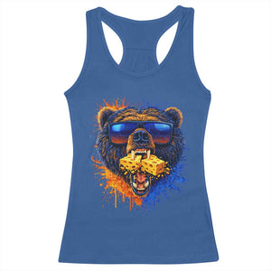 Angry Bear Lets Eat Cheese Racerback Tank Top CFB Game Day Sport Fan TS10 Royal Blue Print Your Wear