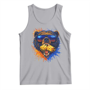 Angry Bear Lets Eat Cheese Tank Top CFB Game Day Sport Fan TS10 Athletic Heather Print Your Wear