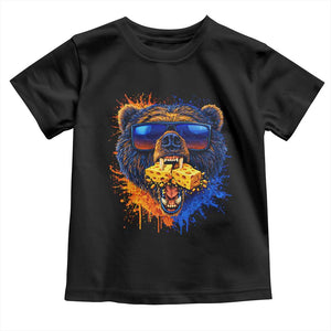 Angry Bear Lets Eat Cheese Toddler T Shirt CFB Game Day Sport Fan TS10 Black Print Your Wear