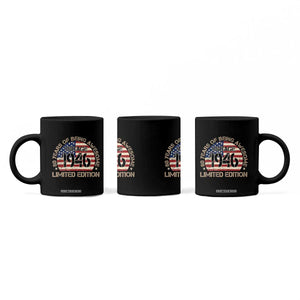 80th Birthday Coffee Mug Vintage 1946 80 Year Old Birthday USA Flag TS10 Print Your Wear