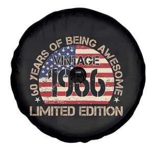 60th Birthday Spare Tire Cover Vintage 1966 60 Year Old Birthday USA Flag TS10 Print Your Wear