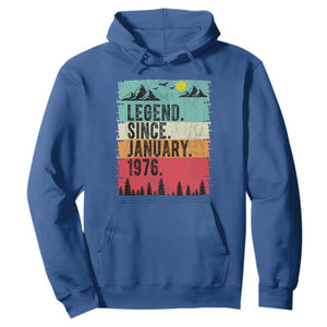 Personalized 1976 Birthday Hoodie Custom Date Vintage Retro 50th Birthday Gifts 50 Years Old TS10 Royal Blue Print Your Wear