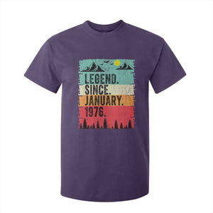 Personalized 1976 Birthday T Shirt For Kid Custom Date Vintage Retro 50th Birthday Gifts 50 Years Old TS10 Purple Print Your Wear