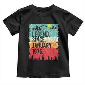 Personalized 1976 Birthday Toddler T Shirt Custom Date Vintage Retro 50th Birthday Gifts 50 Years Old TS10 Black Print Your Wear