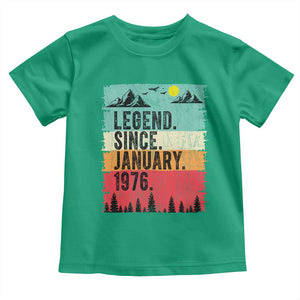 Personalized 1976 Birthday Toddler T Shirt Custom Date Vintage Retro 50th Birthday Gifts 50 Years Old TS10 Irish Green Print Your Wear