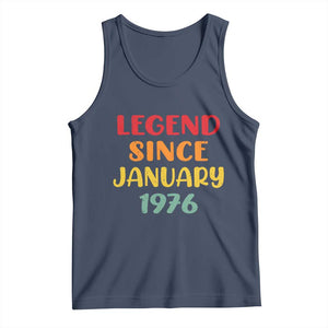 Personalized Legend Since 1976 Tank Top Custom Month Vintage Retro 50th Birthday Gifts 50 Years Old TS10 Navy Print Your Wear