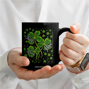 Four Leaf Clover Christian Coffee Mug Irish Lucky Shamrock Faith Hope Love Religious TS10 Print Your Wear