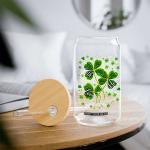 Four Leaf Clover Christian Glass Can Irish Lucky Shamrock Faith Hope Love Religious TS10 Print Your Wear