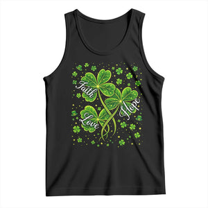 Four Leaf Clover Christian Tank Top Irish Lucky Shamrock Faith Hope Love Religious TS10 Black Print Your Wear