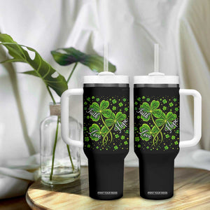 Four Leaf Clover Christian Tumbler With Handle Irish Lucky Shamrock Faith Hope Love Religious TS10 Print Your Wear
