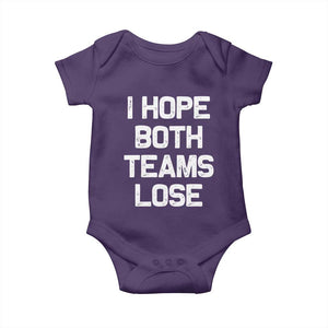 I Hope Both Team Lose Baby Onesie Funny Game Day Sports Meme TS10 Purple Print Your Wear