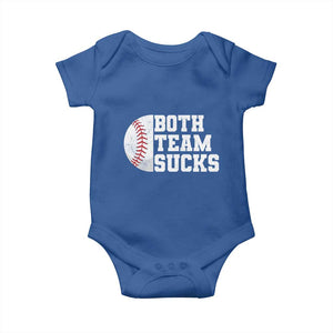 Funny Baseball Baby Onesie Both Teams Sucks Meme TS10 Royal Blue Print Your Wear