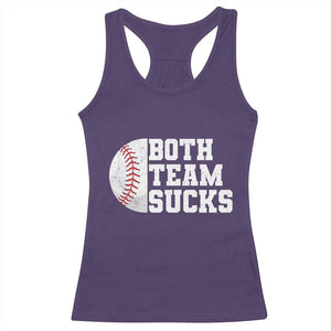 Funny Baseball Racerback Tank Top Both Teams Sucks Meme TS10 Purple Print Your Wear