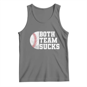Funny Baseball Tank Top Both Teams Sucks Meme TS10 Black Heather Print Your Wear