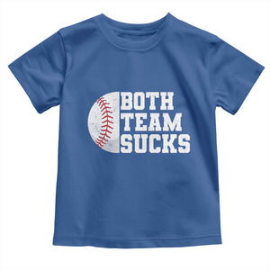 Funny Baseball Toddler T Shirt Both Teams Sucks Meme TS10 Royal Blue Print Your Wear