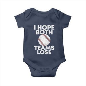 Funny Baseball Meme Baby Onesie I Just Hope Both Teams Lost TS10 Navy Print Your Wear