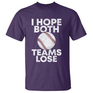 Funny Baseball Meme T Shirt I Just Hope Both Teams Lost TS10 Purple Print Your Wear