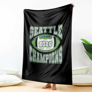 2026 Champion Seattle Throw Blanket Football Lovers TS10 Print Your Wear