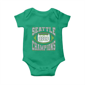 2026 Champion Seattle Baby Onesie Football Lovers TS10 Irish Green Print Your Wear