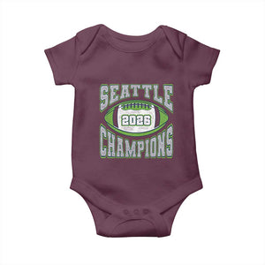 2026 Champion Seattle Baby Onesie Football Lovers TS10 Maroon Print Your Wear
