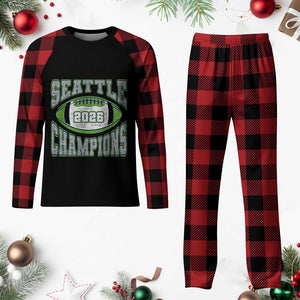 2026 Champion Seattle Plaid Pajama Set Football Lovers TS10 Buffalo Plaid Print Your Wear