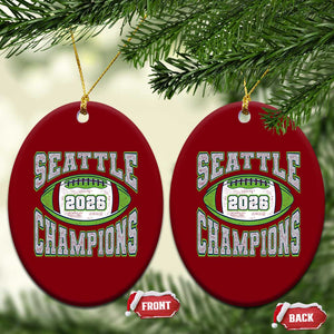 2026 Champion Seattle Ceramic Ornament Football Lovers TS10 Print Your Wear
