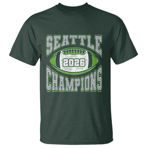 2026 Champion Seattle T Shirt Football Lovers TS10 Dark Forest Green Print Your Wear
