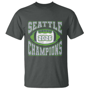 2026 Champion Seattle T Shirt Football Lovers TS10 Dark Heather Print Your Wear