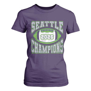 2026 Champion Seattle T Shirt For Women Football Lovers TS10 Purple Print Your Wear
