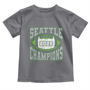2026 Champion Seattle Toddler T Shirt Football Lovers TS10 Charcoal Print Your Wear