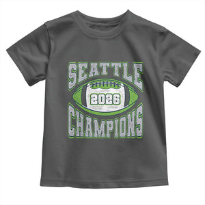 2026 Champion Seattle Toddler T Shirt Football Lovers TS10 Dark Heather Print Your Wear
