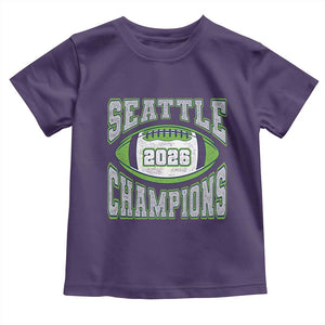 2026 Champion Seattle Toddler T Shirt Football Lovers TS10 Purple Print Your Wear