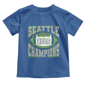 2026 Champion Seattle Toddler T Shirt Football Lovers TS10 Royal Blue Print Your Wear