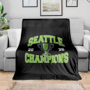Seattle Champions 2026 Throw Blanket Retro Gameday Team Fan TS10 Print Your Wear