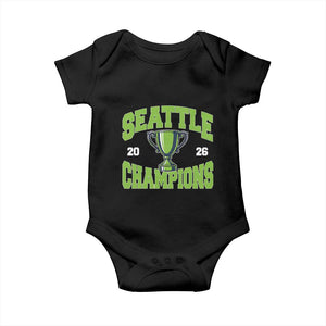 Seattle Champions 2026 Baby Onesie Retro Gameday Team Fan TS10 Black Print Your Wear