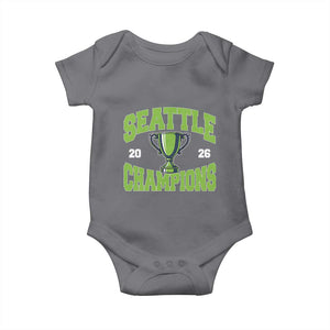 Seattle Champions 2026 Baby Onesie Retro Gameday Team Fan TS10 Charcoal Print Your Wear