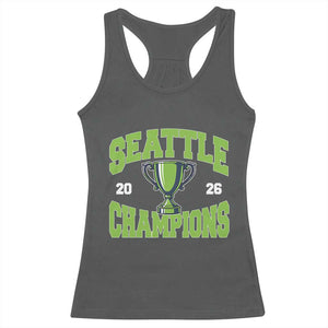 Seattle Champions 2026 Racerback Tank Top Retro Gameday Team Fan TS10 Dark Heather Print Your Wear