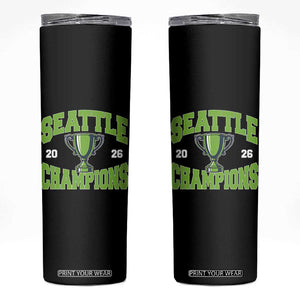 Seattle Champions 2026 Skinny Tumbler Retro Gameday Team Fan TS10 Black Print Your Wear